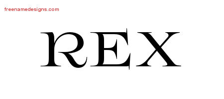 Flourishes Name Tattoo Designs Rex Graphic Download