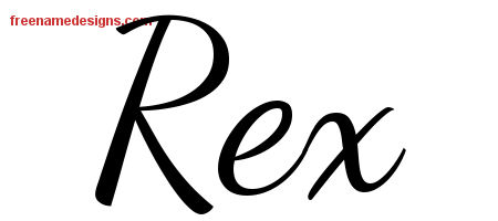 Lively Script Name Tattoo Designs Rex Free Download