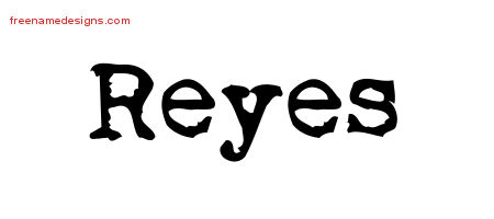 Vintage Writer Name Tattoo Designs Reyes Free