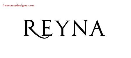 Regal Victorian Name Tattoo Designs Reyna Graphic Download