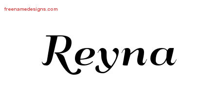 Art Deco Name Tattoo Designs Reyna Printable