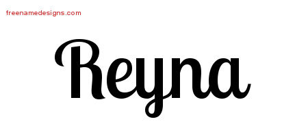 Handwritten Name Tattoo Designs Reyna Free Download