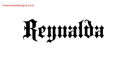 Old English Name Tattoo Designs Reynalda Free