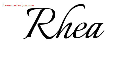 Calligraphic Name Tattoo Designs Rhea Download Free