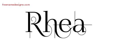 Decorated Name Tattoo Designs Rhea Free