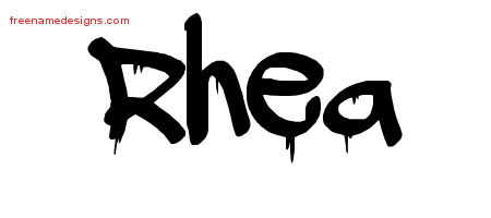 Graffiti Name Tattoo Designs Rhea Free Lettering
