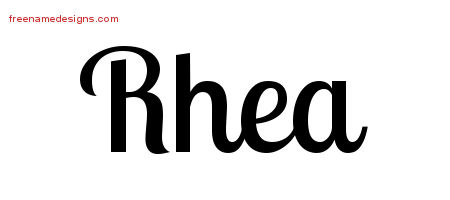 Handwritten Name Tattoo Designs Rhea Free Download