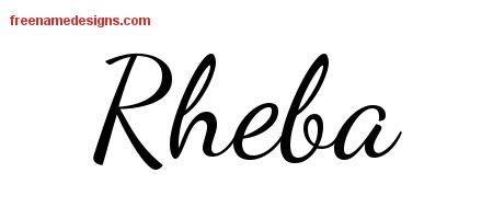 Lively Script Name Tattoo Designs Rheba Free Printout