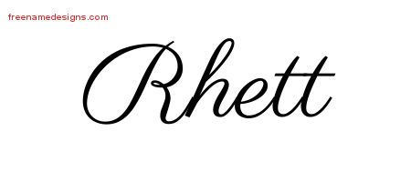 Classic Name Tattoo Designs Rhett Printable