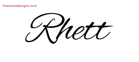 Cursive Name Tattoo Designs Rhett Free Graphic