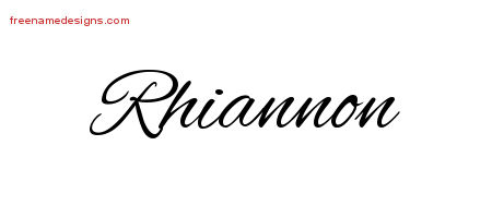 Cursive Name Tattoo Designs Rhiannon Download Free
