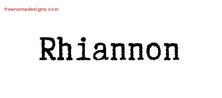 Typewriter Name Tattoo Designs Rhiannon Free Download