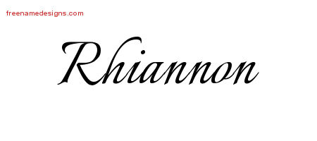 Calligraphic Name Tattoo Designs Rhiannon Download Free