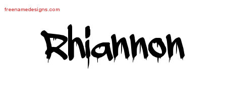 Graffiti Name Tattoo Designs Rhiannon Free Lettering