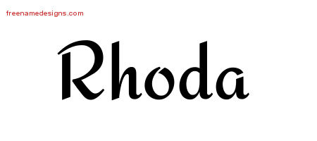 Calligraphic Stylish Name Tattoo Designs Rhoda Download Free