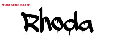 Graffiti Name Tattoo Designs Rhoda Free Lettering