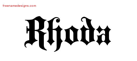 Old English Name Tattoo Designs Rhoda Free