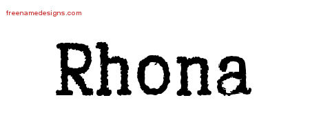 Typewriter Name Tattoo Designs Rhona Free Download