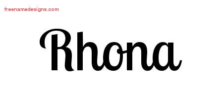 Handwritten Name Tattoo Designs Rhona Free Download