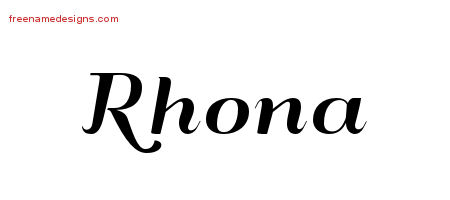 Art Deco Name Tattoo Designs Rhona Printable