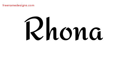Calligraphic Stylish Name Tattoo Designs Rhona Download Free