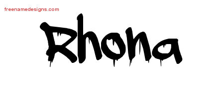 Graffiti Name Tattoo Designs Rhona Free Lettering