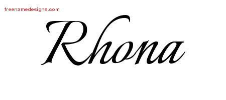 Calligraphic Name Tattoo Designs Rhona Download Free