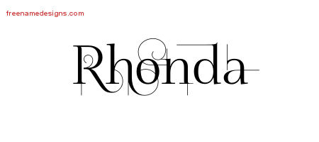 Decorated Name Tattoo Designs Rhonda Free