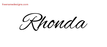 Cursive Name Tattoo Designs Rhonda Download Free