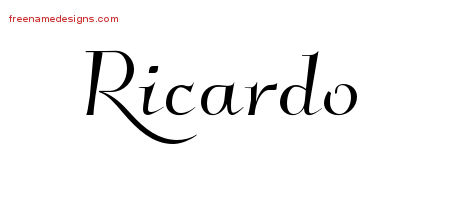 Elegant Name Tattoo Designs Ricardo Download Free