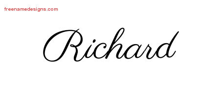 Classic Name Tattoo Designs Richard Graphic Download