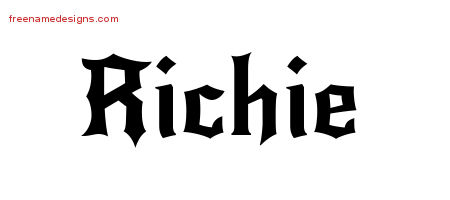 Gothic Name Tattoo Designs Richie Download Free