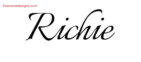 Calligraphic Name Tattoo Designs Richie Free Graphic