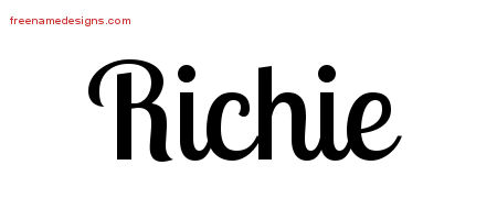 Handwritten Name Tattoo Designs Richie Free Printout