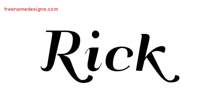 Art Deco Name Tattoo Designs Rick Graphic Download