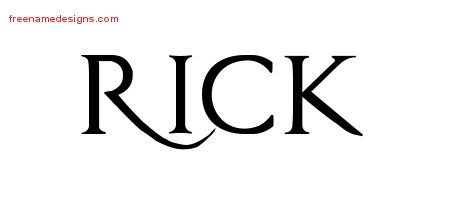 Regal Victorian Name Tattoo Designs Rick Printable