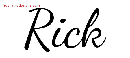 Lively Script Name Tattoo Designs Rick Free Download