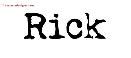 Vintage Writer Name Tattoo Designs Rick Free