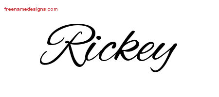 Cursive Name Tattoo Designs Rickey Free Graphic