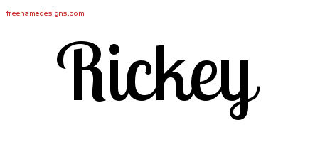 Handwritten Name Tattoo Designs Rickey Free Printout