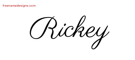 Classic Name Tattoo Designs Rickey Printable