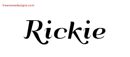 Art Deco Name Tattoo Designs Rickie Graphic Download