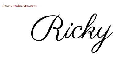 Classic Name Tattoo Designs Ricky Printable