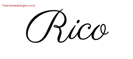 Classic Name Tattoo Designs Rico Printable