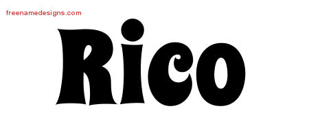 Groovy Name Tattoo Designs Rico Free