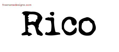 Vintage Writer Name Tattoo Designs Rico Free