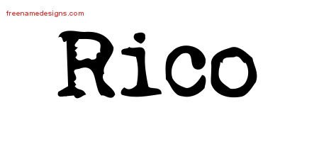 Vintage Writer Name Tattoo Designs Rico Free