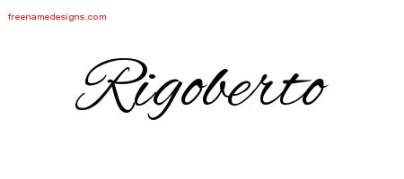 Cursive Name Tattoo Designs Rigoberto Free Graphic
