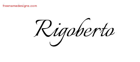 Calligraphic Name Tattoo Designs Rigoberto Free Graphic