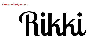 Handwritten Name Tattoo Designs Rikki Free Download